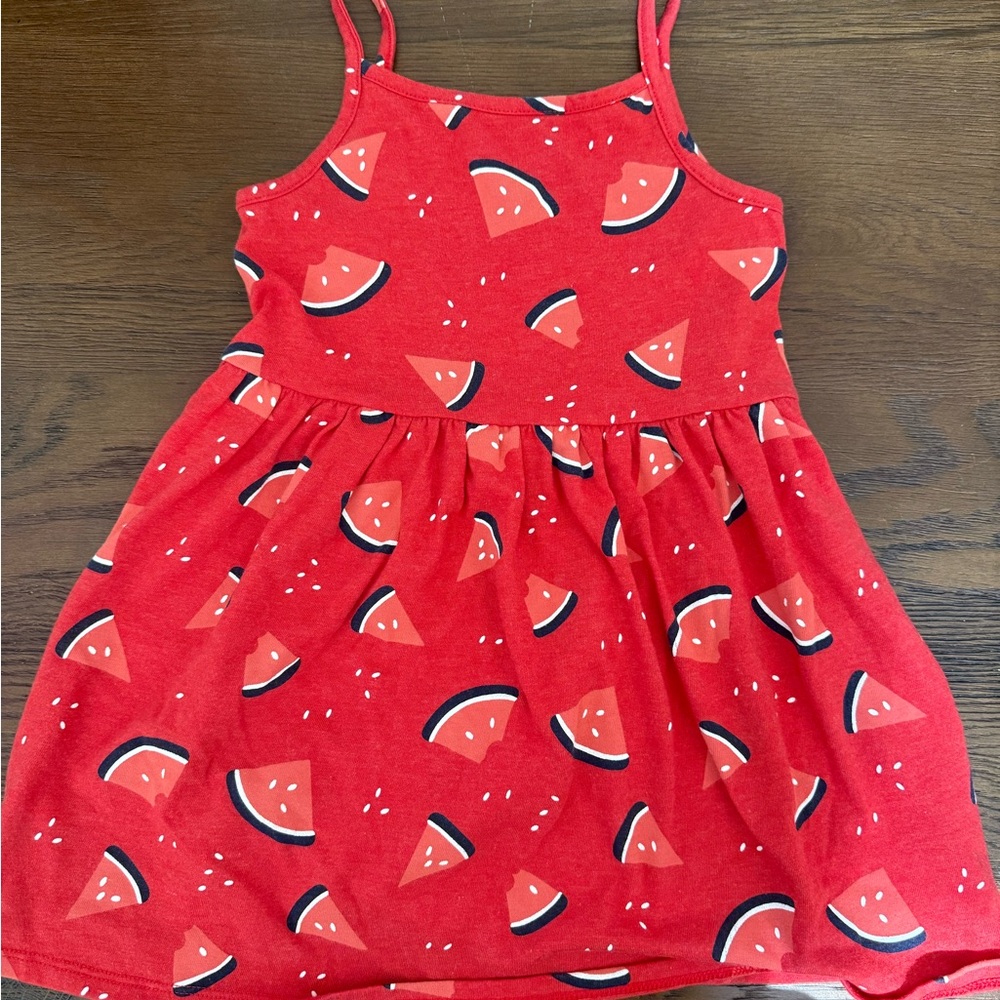 Cat & Jack Red Watermelon Print Kids Dress